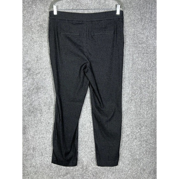 Hilary‎ Radley Stretch Pull On Pants Womens Size Large Black Mini Check Pockets - Picture 2 of 9